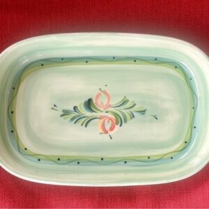 Vintage Gail Pittman Hand-Painted Casserole dish
